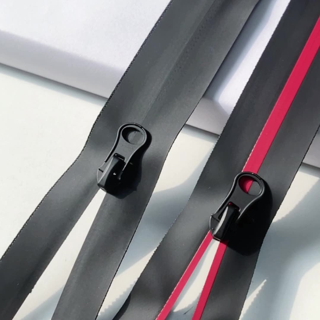 Water-resistant coated zipper detail
