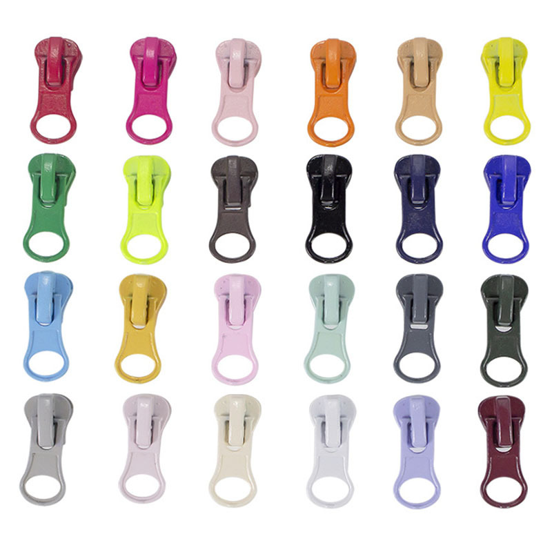 Zipper slider color and shape options